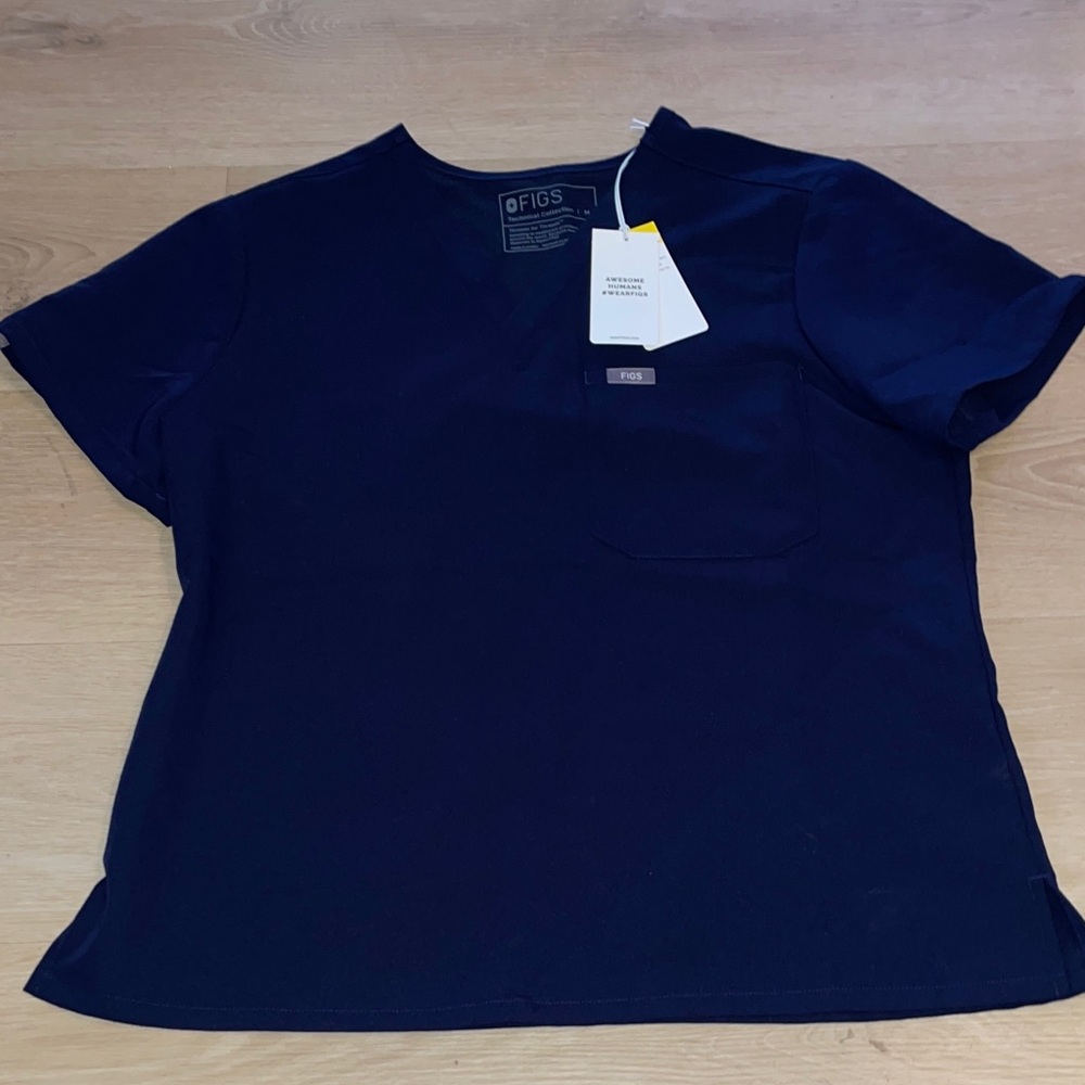 Figs Women's Navy Short Sleeve Scrub